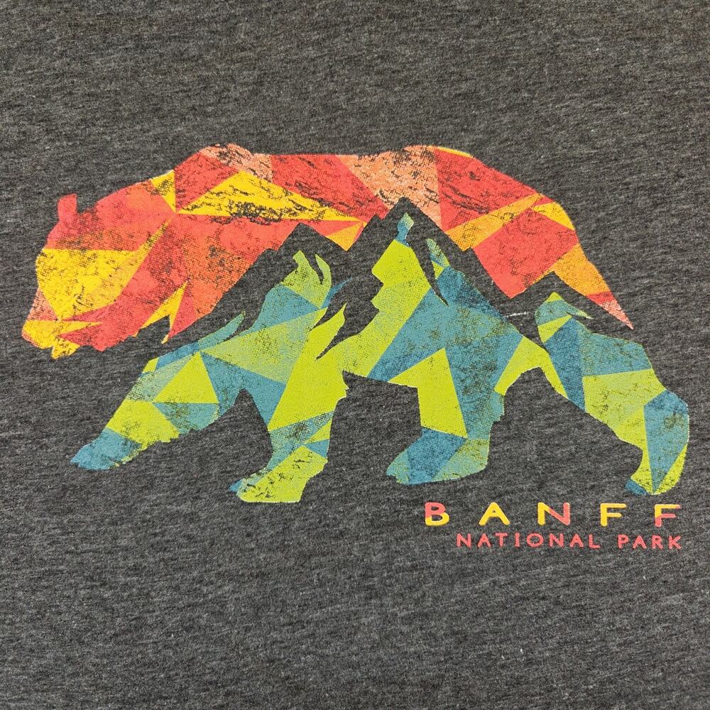Unisex Blue 84 Banff National Park mountain bear pull over hoodie sz S